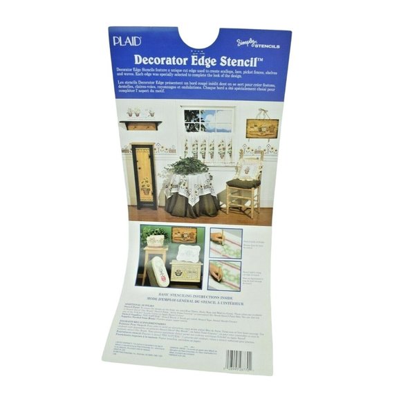 Plaid Decorator Edge Stencil 28770 Eyelet Hearts 18 x 8 inches New - Picture 2 of 2